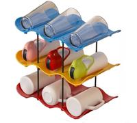 MeevrgR Space Saving Multilayer Wave Shaped Cup Holder Storage Rack for Kitchen Cabinet Coffee for pods Tea Bags Organiser ABS Metal(3 Layers)