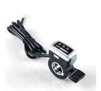 MeevrgR Thumb Throttle for Electric for Bike with Power Display, 36V/48V Voltage, 6-Core Wire, IPX5 Rated Handlebar Control for E-for Bike, Black 40V Charge display