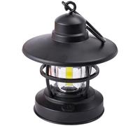 MeevrgR Vintage Solar LED Camping Lantern with Dimmable COB Light, Waterproof Outdoor Tent Light for Hiking, USB Type-C Rechargeable, 1200mAh Battery Option B