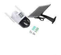 MeevrgR Wireless Solar Security Camera Outdoor 4MP Dual Lens 4G PTZ CCTV with Human Detection Colour for Night Vision IP66 Waterproof for Farm Driveway Monitoring(4G Camera)
