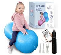 Meex Sensory Peanut Ball for Kids Therapy and Exercise - Enhance Balance, Motor Skills and Physical Therapy Calming Development with Our Yoga Ball - Flexible Seating for Autistic Children (Blue)