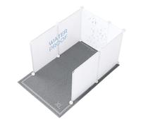 MEEXPAWS Extra Large Cat Litter Box Enclosure Splash Guard | Litter Box Shield & Cat Litter Tray Shield L71 × W55 x H45cm | Large Mat | Easy Clean Anti-Splash Pee (White)