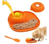 MEEYUU Rolled Ball-in Slow Feeder, Enrichment Puzzle Toys, 2/3 cup | Non-Slip Silicone Lick Mat for Wet Food & Liquid Treats, BPA-Free Feeding Bowl for Small Medium Large Dogs & Cats