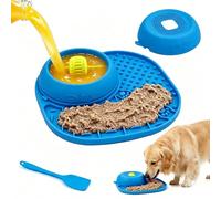 MEEYUU Rolled Ball-in Slow Feeder, Enrichment Puzzle Toys, 2/3 cup | Non-Slip Silicone Lick Mat for Wet Food & Liquid Treats, BPA-Free Feeding Bowl for Small Medium Large Dogs & Cats
