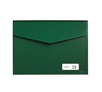 MEFA 113323DE Letter Box with Name Plate, Colour Moss Green, Post Box with Safety Lock, Size 312 x 430 x 178 mm, 113323DE