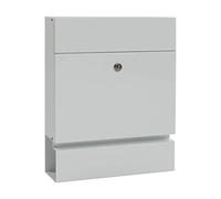 MEFA 163010DE Serenade 163 letterbox with Newspaper Holder (White, with Security Lock, Size 400 x 350 x 140 mm) 161010DE, 465 x 371 x 112 mm (HxBxT)