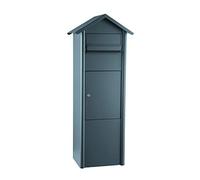 MEFA 485610M Parcel Pine 485 (Basalt Grey, Post Box with Lock, Size 1155 x 460 x 370 mm)