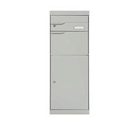 MEFA 771031M ETNA 771 Parcel Letter Box with Name Plate-(Colour White Aluminium Postbox with Lock 1094 x 402 x 305 mm)
