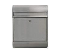 MEFA 866020M Ruby 866 Letterbox with Newspaper Holder (Stainless Steel, Postbox with Security Lock, 450 x 350 x 150 mm), stainlesssteel