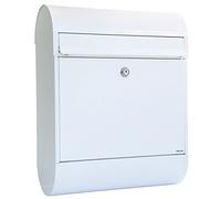 MEFA Ruby 864 Letterbox (White, Postbox with Security Lock, Size 450 x 350 x 150 mm) 864010DE