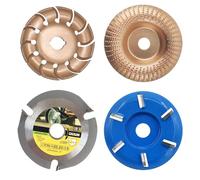 Mefape 4PCS Wood Carving Disc Set, Carbon Steel, Angle Grinder Attachments, Grinding Wheel for Angle Grinder, Wood Shaping Disc, Carving and Polishing