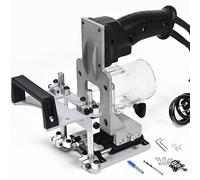 Mefape Mortise and Tenon Jig Tools for Woodworking Routers, Tenon Cutter, Manual Mortising Machine, Invisible Slotting Machine Jig Stand, 3-Axis Guide Rail for Adjust Trimming Length and Width