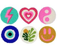 Mefatus Punch Needle Kit for Beginners Adults Kids Easy Punch Needle Embroidery Kit Tool Threader Fabric Hoop Yarn Rug Tufting Coaster Art and Crafts