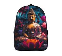 MEFESE Buddha Statue 3D Printed Children's School Backpack for Kids High Capacity Travel Rucksacks Book Bags Kids School Bag Back Pack Backpacks Bookbag 40x28x16cm
