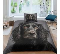MEFESE Cocker Spaniel Bedding Set 2 Piece Duvet Cover Set with Zipper Closure,3D Printed Bed Hunting Dog Comforter Cover Luxury Quality Reversible Quilt Cover Boys Girls Easy Care Single（135x200cm）