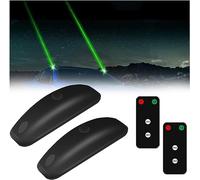 MEFESE Finngodt Vehicle Remote Pilot Light Laser, Strobe Lights for Truck, Vehicle Emergency Beacon Hazard Warning lights, Car Accessories Universal for Most Cars (Color : Black-2pcs)