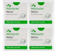 MEFIX Adhesive Dressing Tape 310250 2.5cm x 10m (0925420), Pack of 4