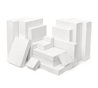 Mefleet 24 Pack Gift Boxes with Lids Assorted Sizes Small to Extra Large Different Size Shirt Box Bulk for Wrapping Christmas Presents, Holidays, Birthday Gift White