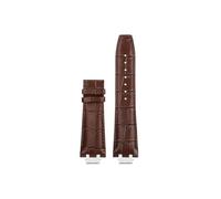 Mefloar Fit for Maurice Lacroix AIKON AI6007 AI6008 AI6058 AI6038 1018 Leather/Nylon Watch band Stainless steel Connector(D Brown silver-no buckle,For AI6008)