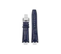 Mefloar Fit for Maurice Lacroix AIKON AI6007 AI6008 AI6058 AI6038 1018 Leather/Nylon Watch band Stainless steel Connector(F Blue-Siver-Siver,For AI6008)