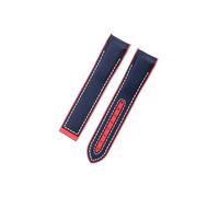 Mefloar Fit for Omega Seamaster 300/Speedmaster 8900/Marine/Seahorse diving600/American Cup limited edition series Watchband(Blue White-no buckle,20mm)