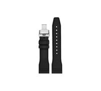 Mefloar Fit for TAG HEUER Carrera/Monaco/Aquaracer Watch band Rubber Unisex 20mm 22mm(A-Black,20mm)