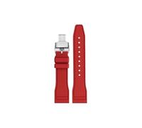 Mefloar Fit for TAG HEUER Carrera/Monaco/Aquaracer Watch band Rubber Unisex 20mm 22mm(A-Red,20mm)