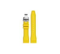 Mefloar Fit for TAG HEUER Carrera/Monaco/Aquaracer Watch band Rubber Unisex 20mm 22mm(A-Yellow,20mm)