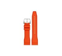 Mefloar Fit for TAG HEUER Carrera/Monaco/Aquaracer Watch band Rubber Unisex 20mm 22mm(Orange,20mm)