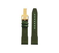 Mefloar Nylon Watch band Fit for IWC Pilot Mark 18 Spitfire fighter jet Portugal IW377714 IW327004 IW377709 IW388101(A-Army Green Gold,21mm)