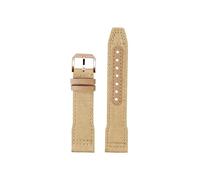 Mefloar Nylon Watch band Fit for IWC Pilot Mark 18 Spitfire fighter jet Portugal IW377714 IW327004 IW377709 IW388101(Khaki Rose Gold,21mm)