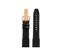 Mefloar Nylon Watch band Fit for IWC Pilot Mark 18 Spitfire fighter jet Portugal IW377714 IW327004 IW377709 IW388101(A-Black Rose gold,20mm)