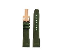 Mefloar Nylon Watch band Fit for IWC Pilot Mark 18 Spitfire fighter jet Portugal IW377714 IW327004 IW377709 IW388101(A-Army Green Rose Gold,22mm)