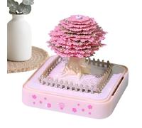 mefocou 3D Calendar Memo Pad 2026,Memo Pad Paper Tear Away Carving Art Notepad - Time Piece Notepad with Acrylic Case for Christmas Housewarming Thanksgiving