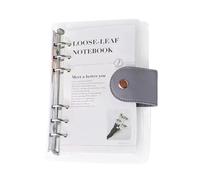 mefocou A6 Binder - Transparent 6 Ring A6 Planner | Yearly Notepad for Health Mental Habit Task Exercise Home Cleaning Birthday Vacation Party Travel Study Workout