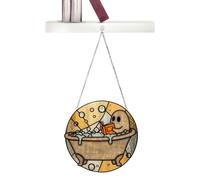 mefocou Acrylic Ghost Reading Ornament | Acrylic Ghost Ornament Stained Panel - Exquisite Versatile Home Pendant Decor for Hotel Bedroom Living Room