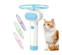 mefocou Cat Fetch Toy | 4 Glow Propellers Rechargeable Funny Spinners,Cat Interactive Toys - for Kitten Dogs Training Chasing Hunting Indoor Outdoor Yard Garden Balcony Terrace
