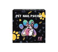 mefocou Cat Nail Polish - Puppy Nail Polish Pen Set 12-Color,Fade-Resistant Pet Grooming Pens for Medium Large Small Kitten Daily Travel Party Events Photo Shots Holiday