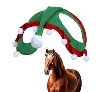 mefocou Christmas Hat for Horses, Christmas Hat Accessories, Horse Caps, for Festive Holiday Parade Show Season Equestrian Supplies