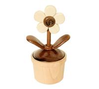 mefocou Dashboard Flower Decor | Dashboard Rotating Sunflower Ornament,Wooden Artificial Plants Good Luck Ornament for Birthday Commuting Housewarming Family Outings