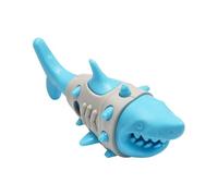 mefocou Dog Treat Dispensing Toys, Interactive Puppy Teething Feeder, Shark Shape Reusable Teething Food Dispenser Toy for Boredom Reduction and Stress