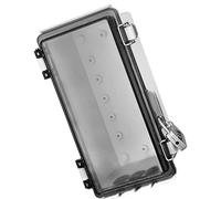 mefocou Electrical Junction Box - Project Enclosure with Transparent Cover | Dustproof Case with Lock, Protect Outlet, Plug, Power Strip
