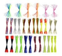 mefocou Jig Skirts for Bass Fishing | Silicone Skirt Change Baits - 30 Bundles Lures Jigs for Bass Trout Catfish Fishing Ice Lake River Pond Boat Shore Flyfishing