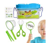 mefocou Kids Fly Catching Kit - Fly Catcher Kit | Transparent Cage with Viewer and Magnifier, Educational Tool for Camping Backyard Outdoor Beach Classroom Homeschool Activity
