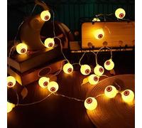 mefocou Led Eyeball String Lights | 20 Led Battery Operated Eyeball Lights,Battery Powered Waterproof Seasonal Decor for Outside Yard Fence Garden Indoor Window Wall Tree Patio Porch