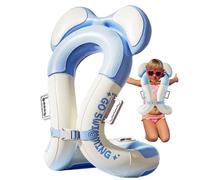mefocou Swim Vest for Kids | Portable Pool Swimming Ring | Pool Float with Adjustable Safety Buckle Float Swimming Ring Jumper Inflatable for Outdoor Rivers Backyard Beach