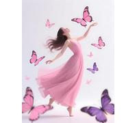 Mefooge 5D Diamond Painting Kits for Adults,Butterfly Diamond Art Kits,Crystal Art Kit for Adult,DIY Painting by Numbers for Beginner Home Wall Decor-Round Drill-60x80cm-C581