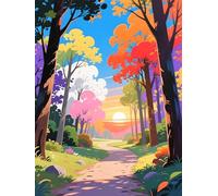 Mefooge 5D Diamond Painting Kits for Adults,Landscape Diamond Art Kits,Crystal Art Kit for Adult,DIY Painting by Numbers for Beginner Home Wall Decor-Square Drill-30x50cm-C628