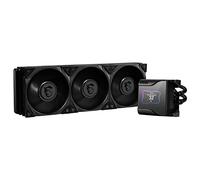 MSI MEG CORELIQUID S360 Liquid CPU Cooler '360mm Radiator, 2.4'' IPS Display with fan, 2x 140mm Silent PWM Fan, Center, Supports Intel and AMD Platforms, Latest LGA 1700 ready, Cooled by ASETEK'