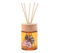 Meg Hawkins 150ml Reed Diffuser - Bumble Bee Honeysuckle Blossom - Glass Bottle And Gift Box With Watercolour Wildlife Design - Long-Lasting Home Fragrance